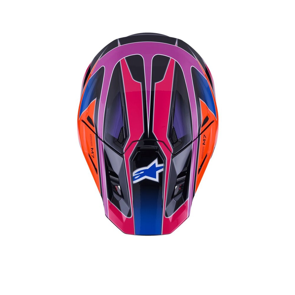 ALPINESTARS Supertech M7 Fuse Motocross Helm blau/lila/pink ALPINESTARS Supertech M7 Fuse Motocross Helm blau/lila/pink