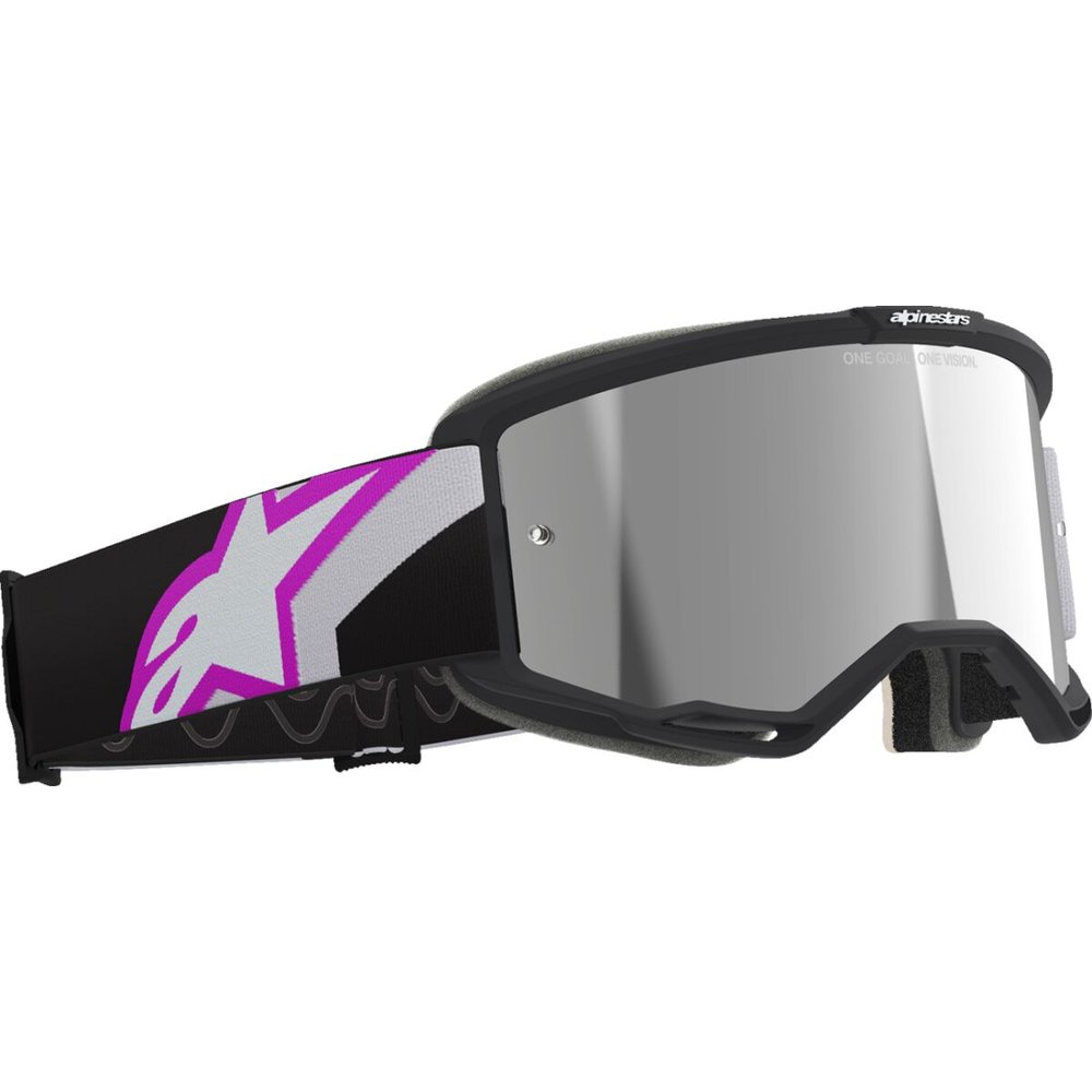 ALPINESTARS Vision 5 Brille Goggle Corp Light Gra/lila silberer vespiegelt