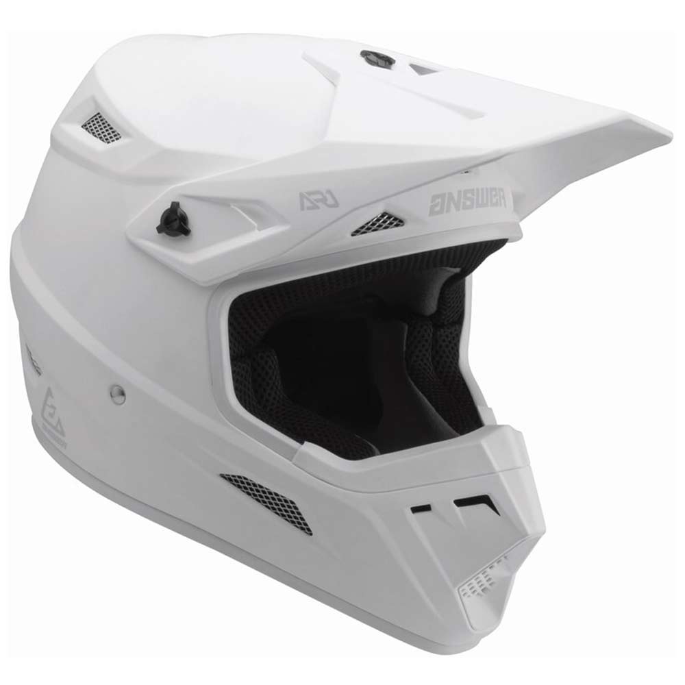 ANSWER AR1 Solid Motocross Helm weiss
