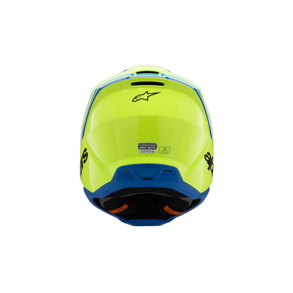 ALPINESTARS Supertech M3 Radium Youth Monster Kinder Motocross Helm gelb schwarz blau ALPINESTARS Supertech M3 Radium Youth Monster Kinder Motocross Helm gelb schwarz blau