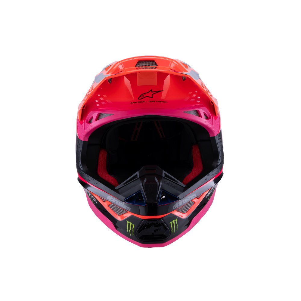 ALPINESTARS Supertech M10 Deegan Monster Motocross Helm orange lila pink ALPINESTARS Supertech M10 Deegan Monster Motocross Helm orange lila pink