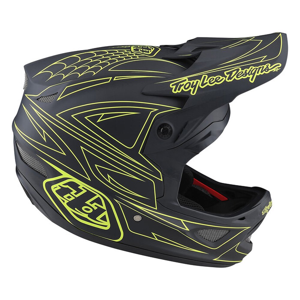 TROY LEE DESIGNS D3 Fiberlite Helm grau gelb TROY LEE DESIGNS D3 Fiberlite Helm grau gelb
