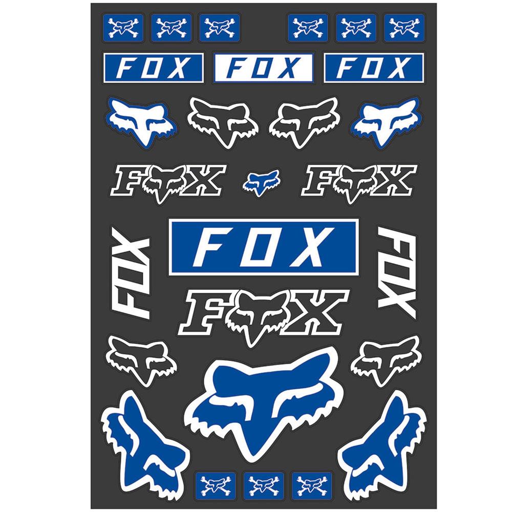 FOX Legacy Track Sticker Pack Aufkleberset blau schwarz