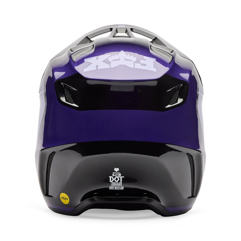 FOX YOUTH V3 SPIRE HELMET Motocross Helm für Kinder Schwarz/Purple