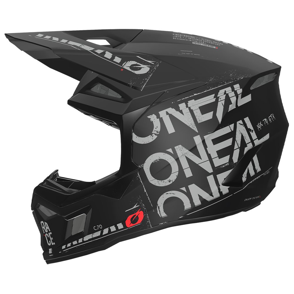 ONEAL 3SRS Motocross Helm Static schwarz grau ONEAL 3SRS Motocross Helm Static schwarz grau