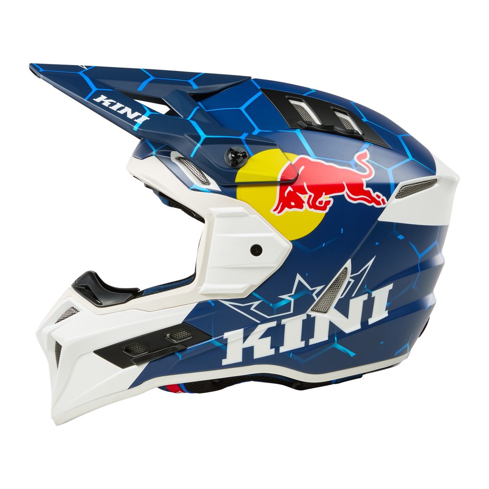 KINI RED BULL EXC Motocross Helm 1.0 blau/weiss