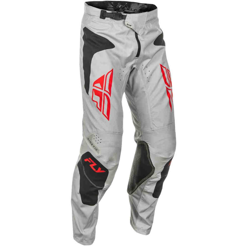 FLY Kinetic Sym Motocross Hose Hell grau/rot/schwarz FLY Kinetic Sym Motocross Hose Hell grau/rot/schwarz