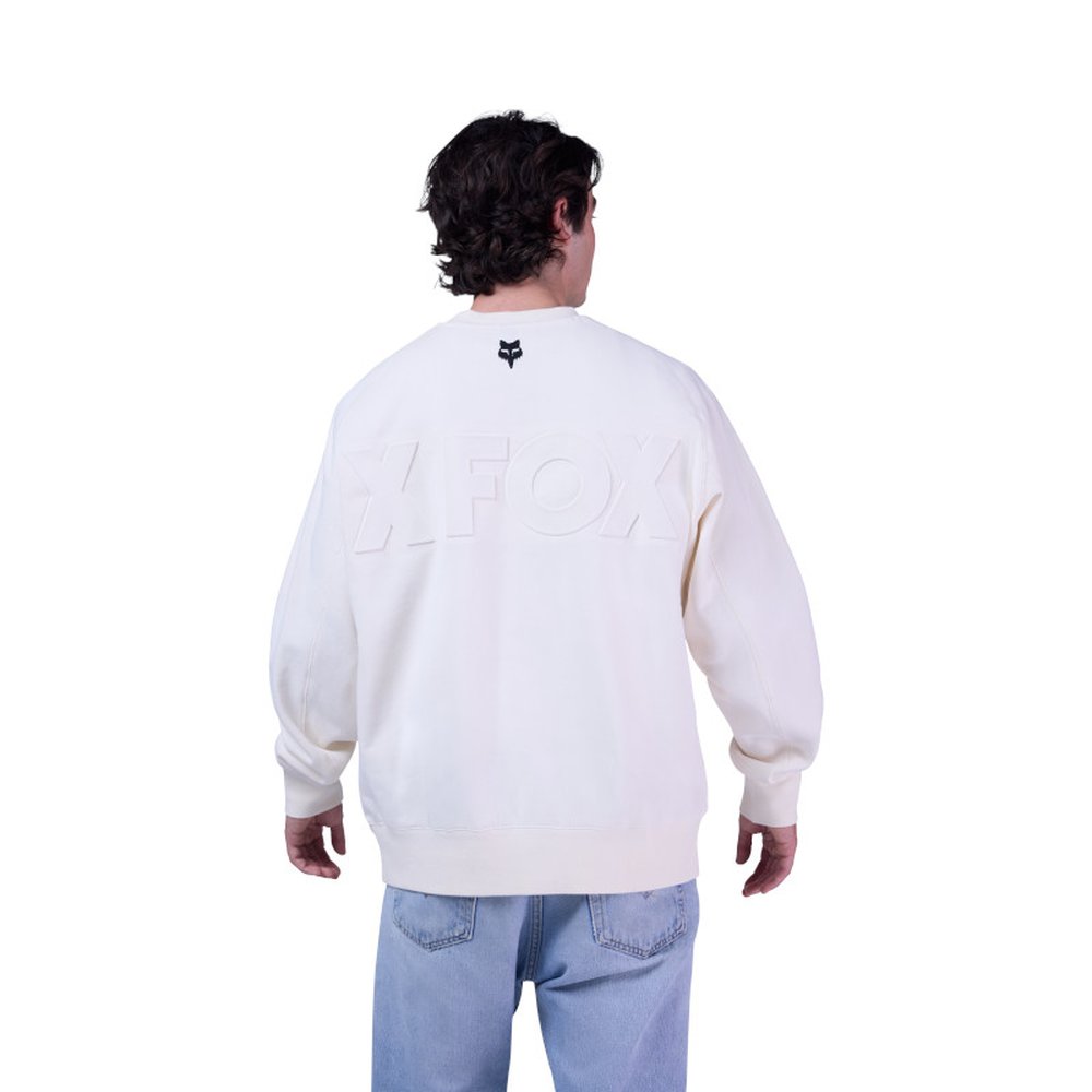 FOX MOTO-X OVERSIZED FLEECE CREW Sweatshirt Off White