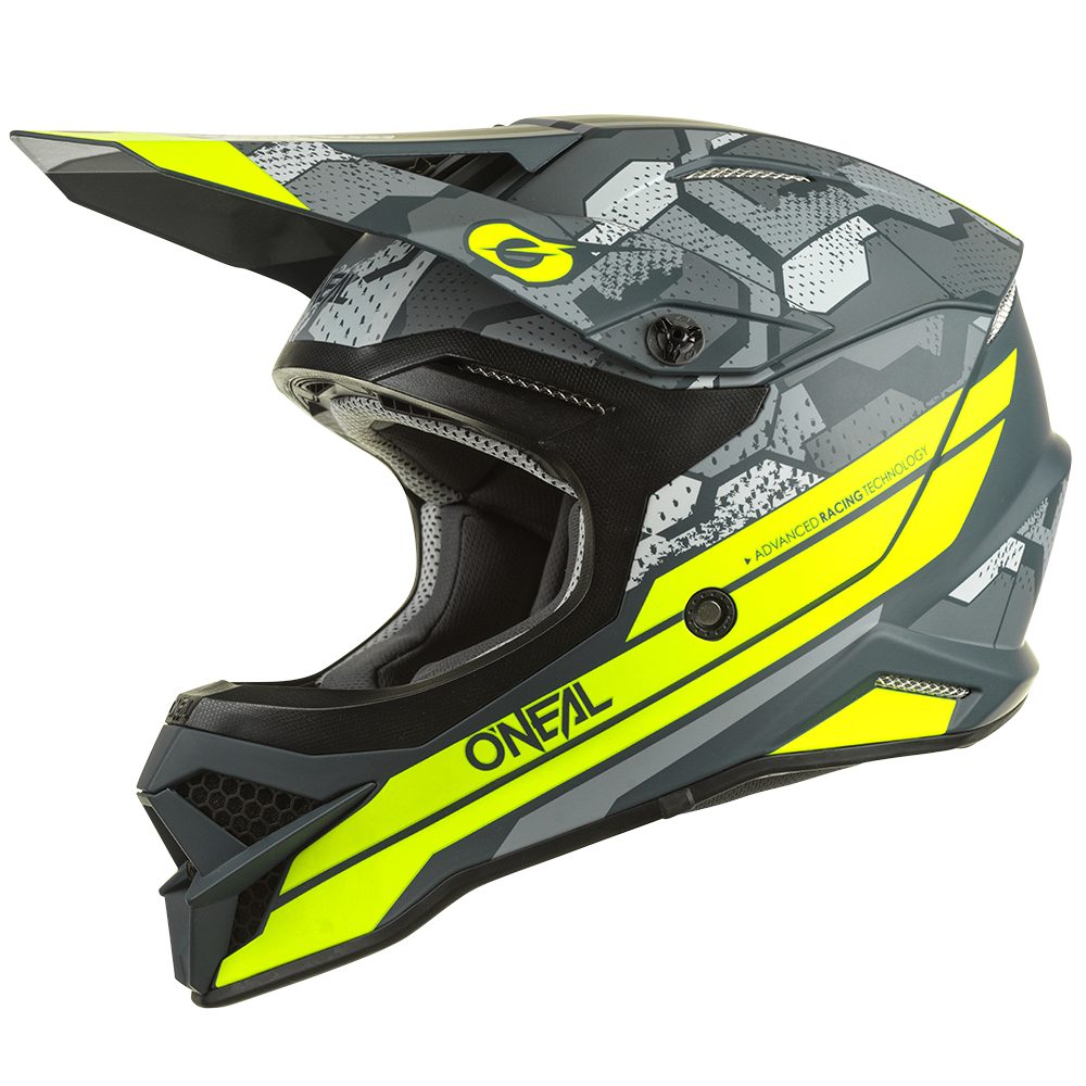 ONEAL 3SRS Camo V.22 MX Helm grau gelb