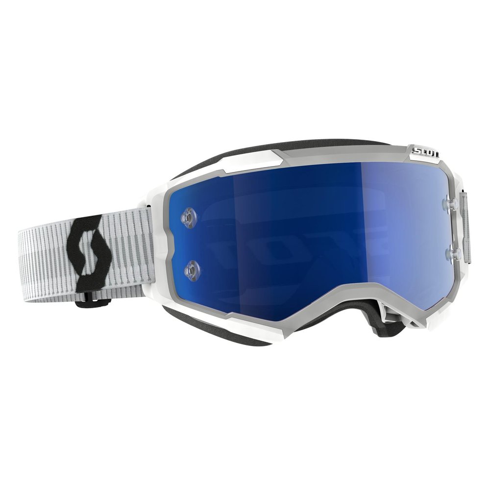 SCOTT Fury Brille weiss blau verspiegelt SCOTT Fury Brille weiss blau verspiegelt