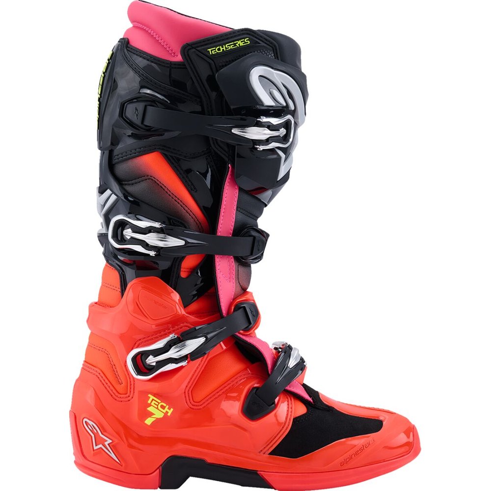 ALPINESTARS Tech 7 Motocross Stiefel schwarz/neon rot/neon pink