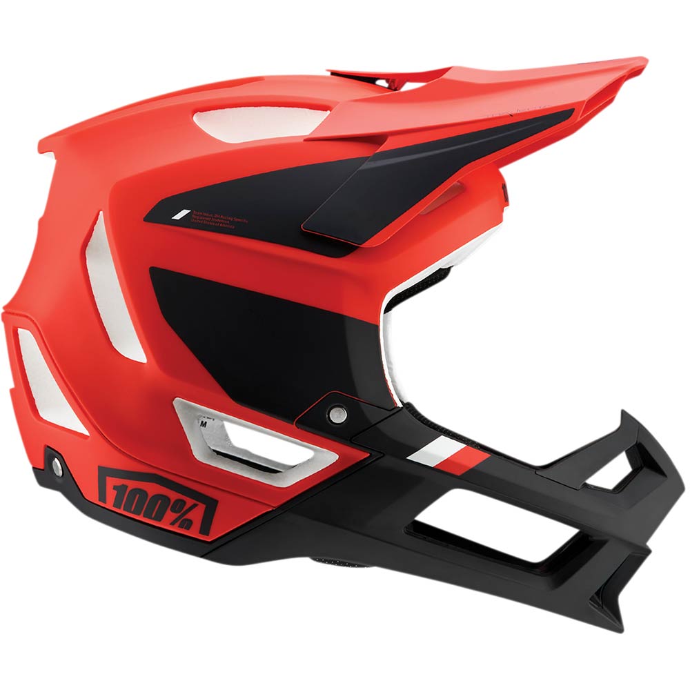 100% Trajecta Fidlock Cargo MTB Helm rot schwarz