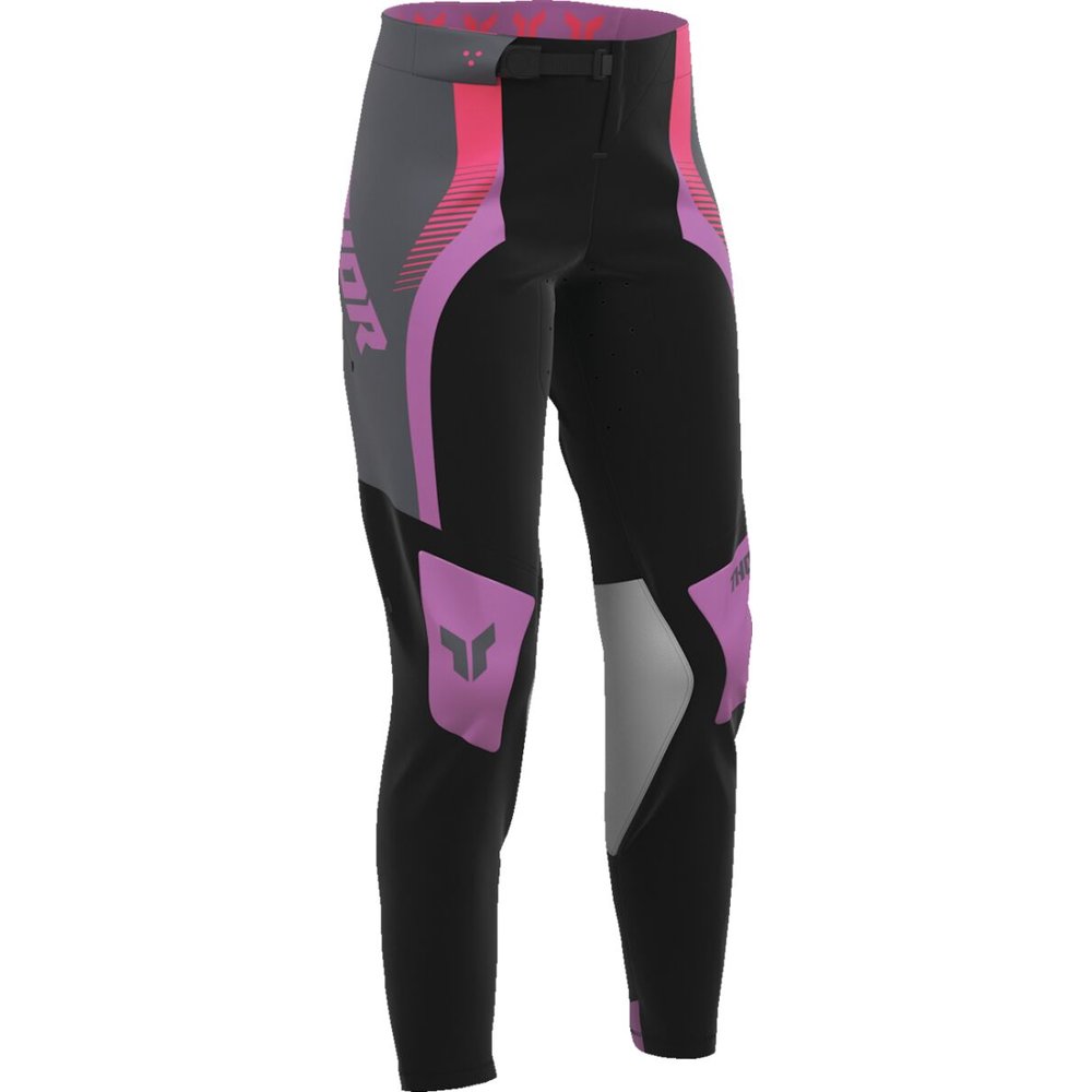 THOR Sportmode Velocity Frauen Motocross Hose schwarz/pink/dunkel grau THOR Sportmode Velocity Frauen Motocross Hose schwarz/pink/dunkel grau