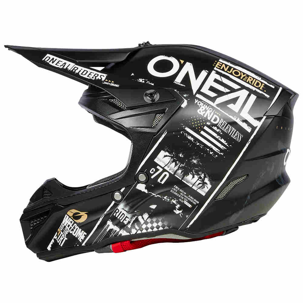 ONEAL 5 SRS Polyacrylite Motocross Helm Attack V.23 schwarz weiss