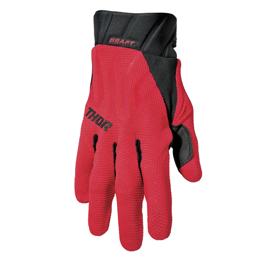 THOR Draft Motocross Handschuhe rot schwarz