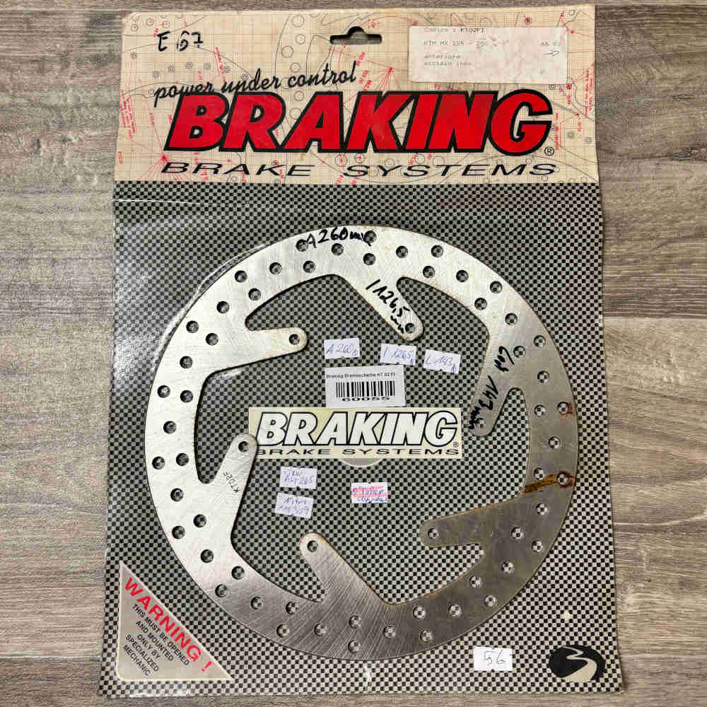 BRAKING Bremsscheibe HU04FL Stainless Steel passend für KTM MX 125-250 88-93 260mm
