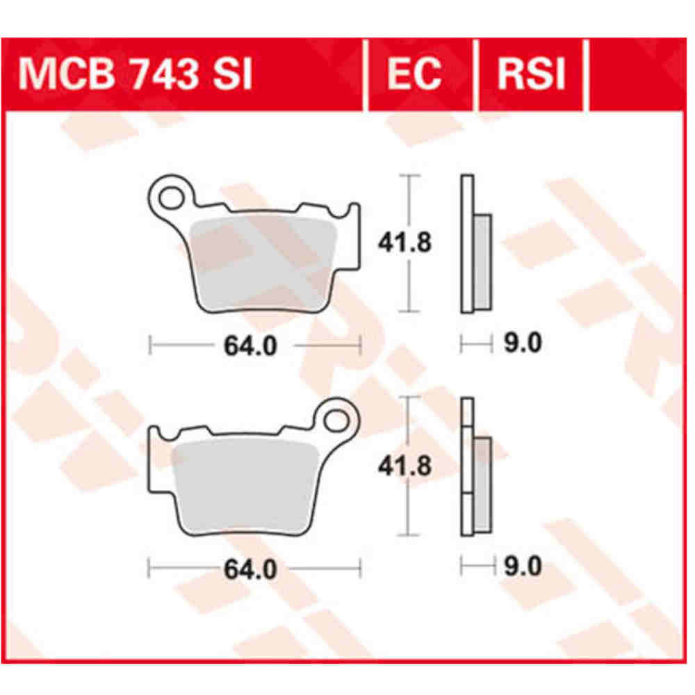 TRW MCB743EC Bremsbelag-Satz Organic Offroad