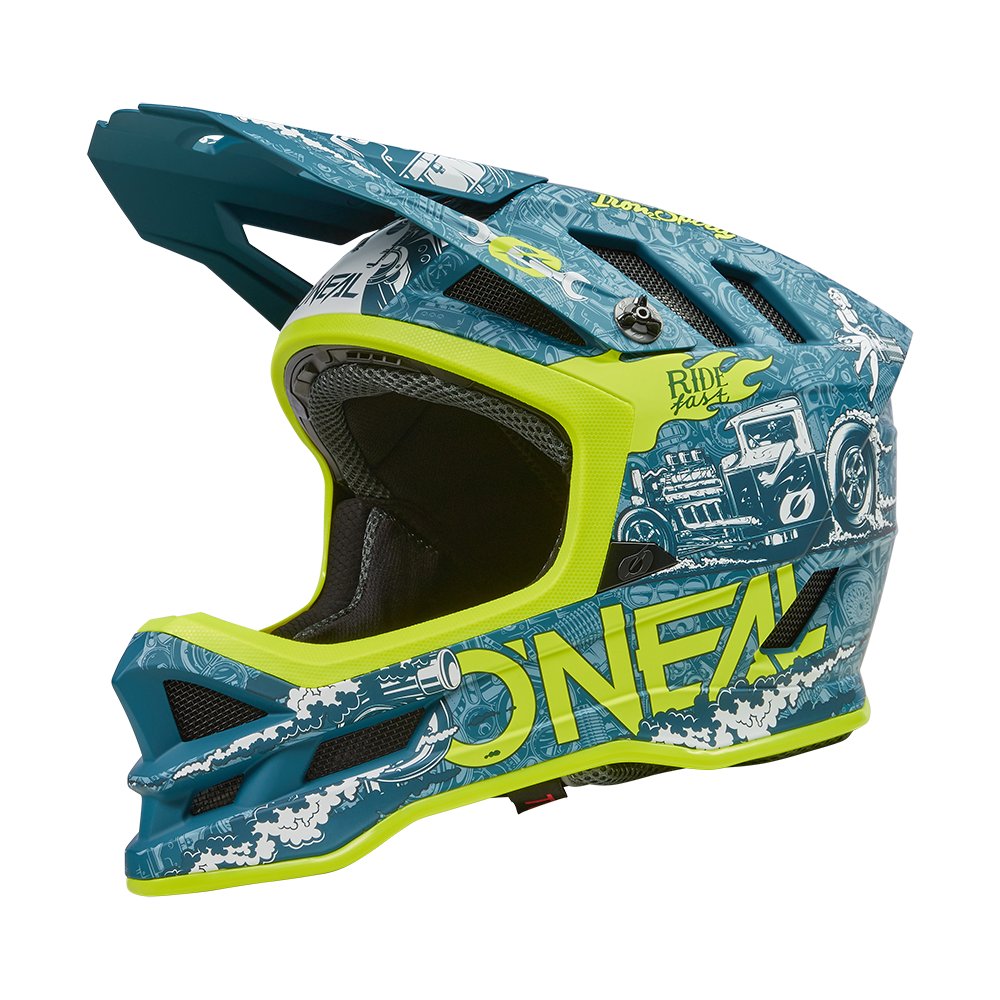 ONEAL Blade Polyacrylite Mtb Helm Hr V.23 teal neon gelb