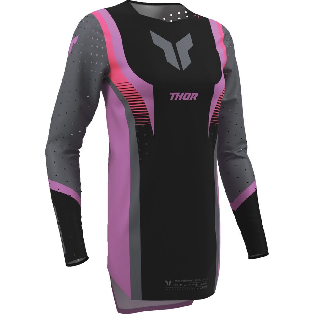 THOR Sportmode Velocity Frauen Jersey schwarz/pink/dunkel grau THOR Sportmode Velocity Frauen Jersey schwarz/pink/dunkel grau