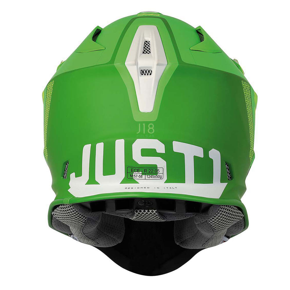 JUST1 J18 MIPS Pulsar Motocross Helm Lime grün