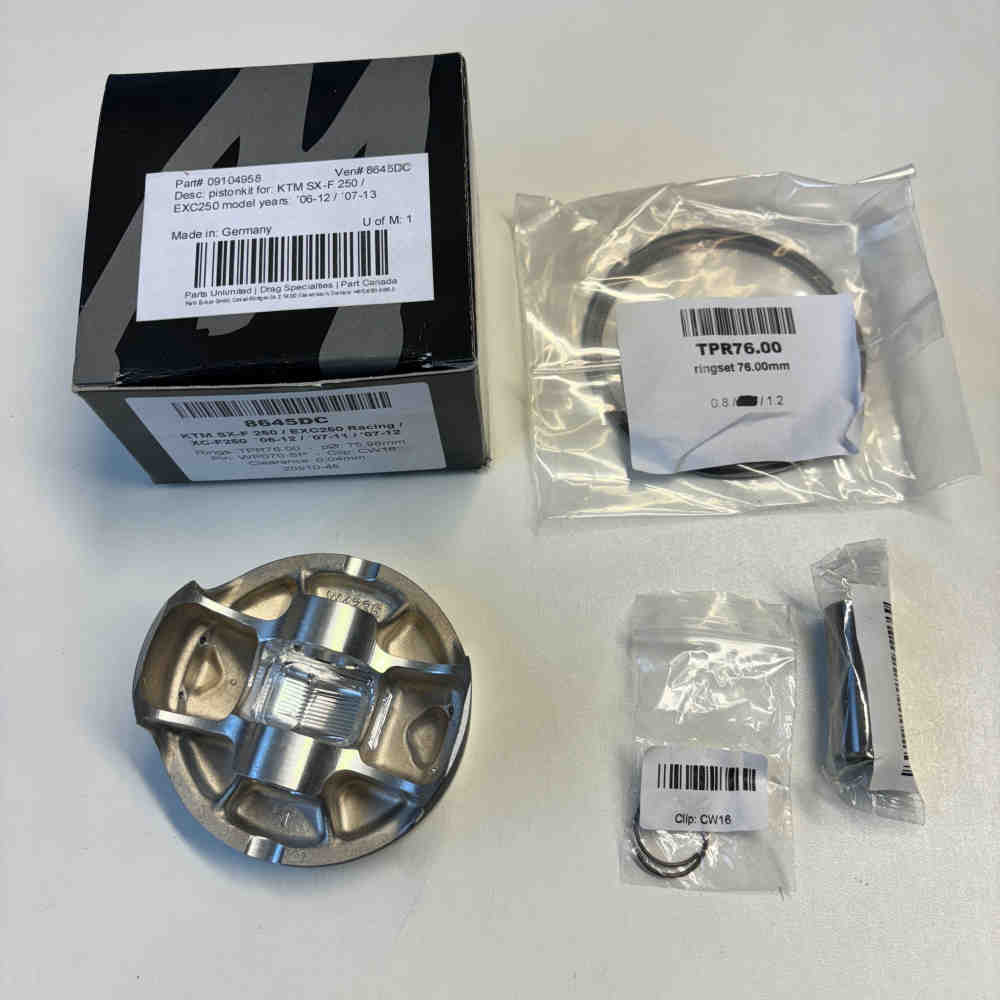 WOSSNER 8645DC Kolbensatz 4-Takt passend für KTM SX-F 250 06-12 / EXC 250 07-13