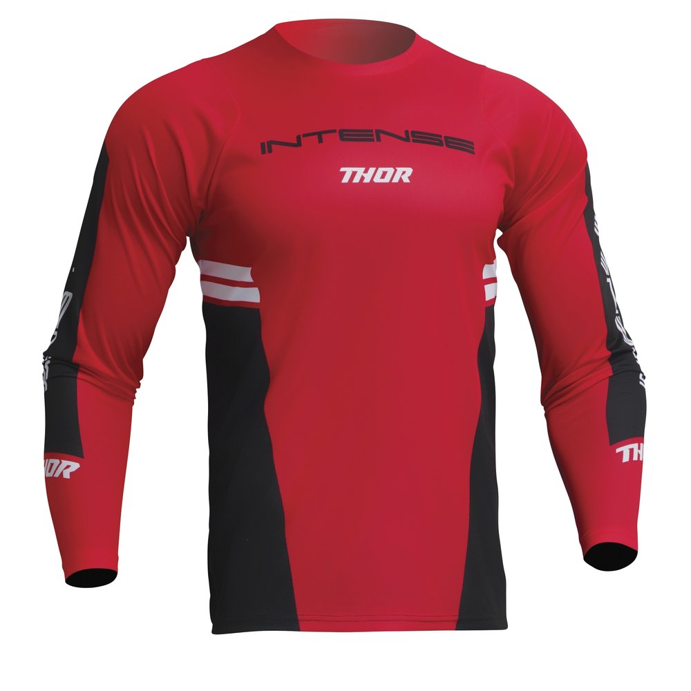 THOR Intense Berm langärmliges MTB Jersey rot schwarz