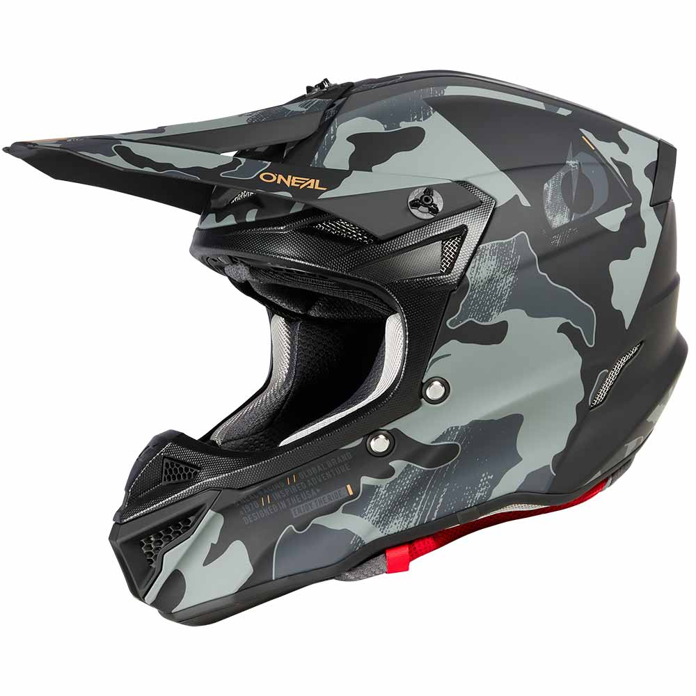 ONEAL 5SRS Polyacrylite Motocross Helm camo schwarz grau