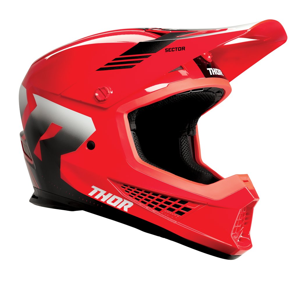 THOR Sector 2 Carv Motocross Helm rot weiss