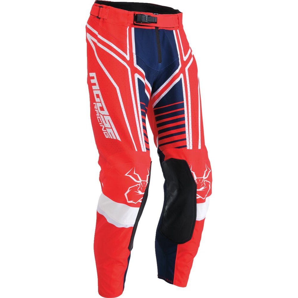 MOOSE RACING Agroid Motocross Hose rot weiss blau