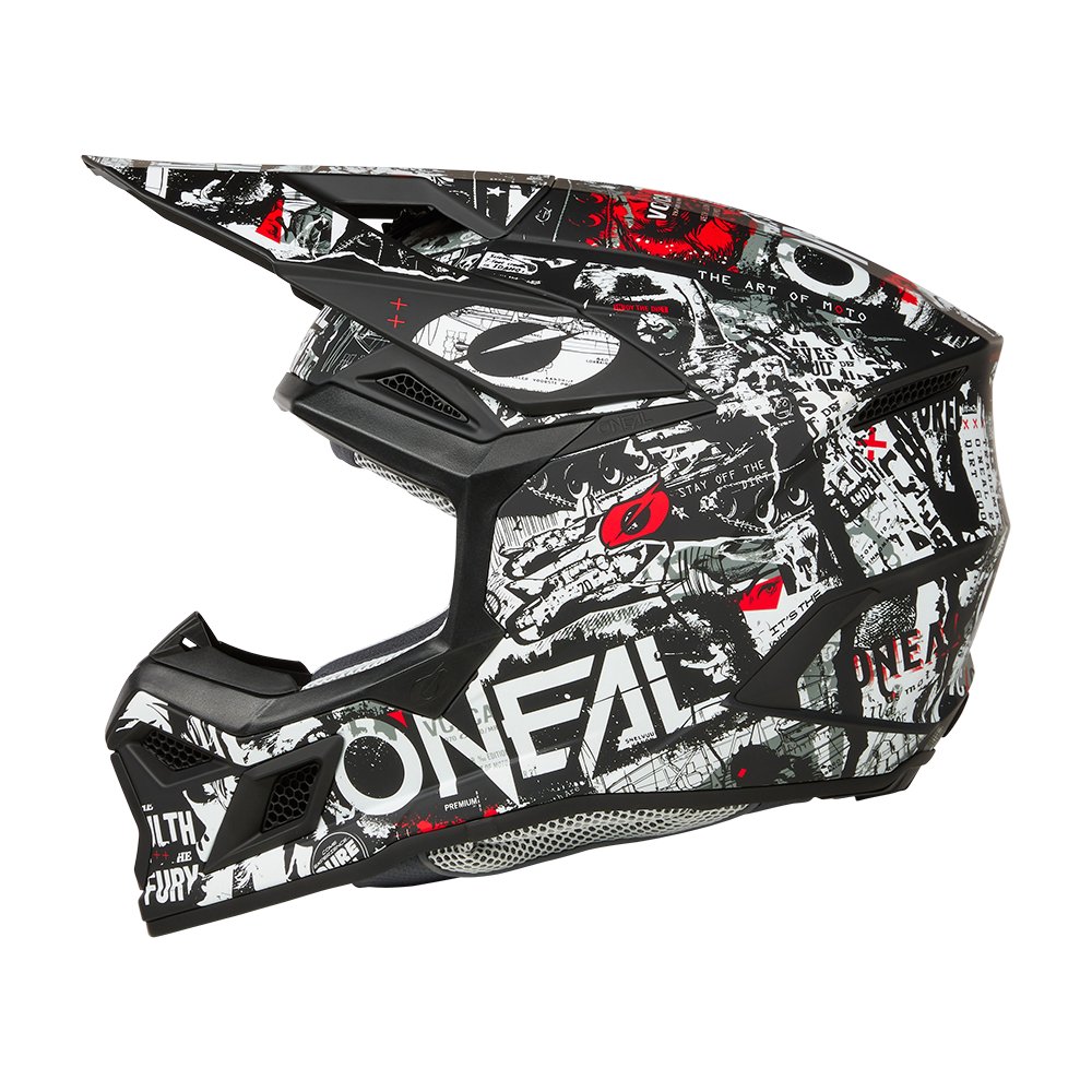 ONEAL 3SRS Motocross Helm Attack schwarz weiss ONEAL 3SRS Motocross Helm Attack schwarz weiss