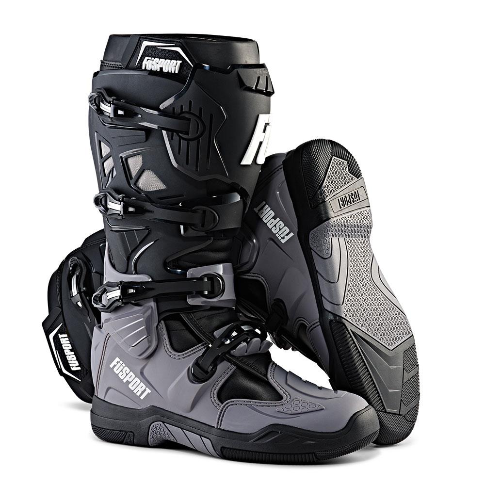 FÜSPORT XP2 Motocross Stiefel grau schwarz FÜSPORT XP2 Motocross Stiefel grau schwarz