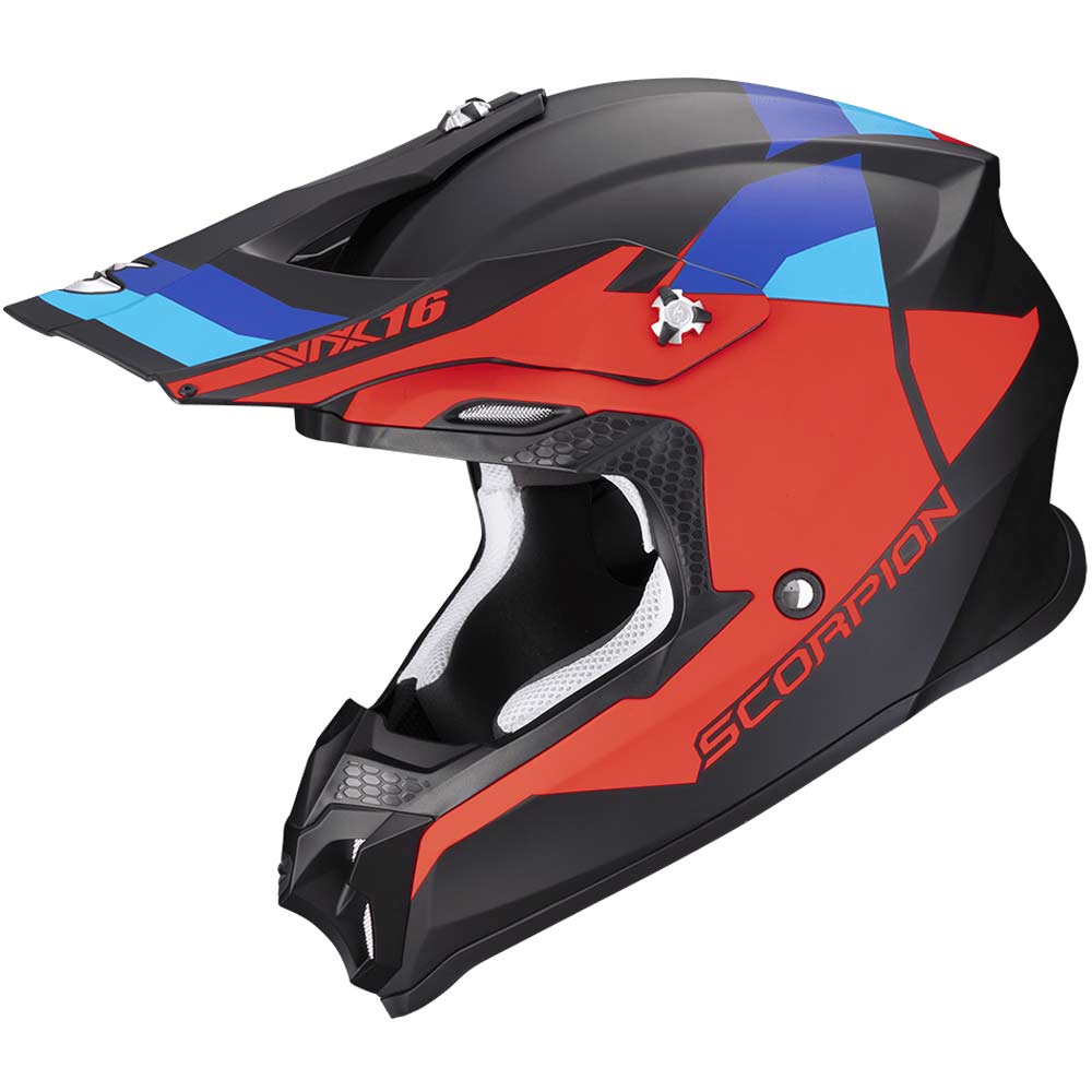 SCORPION VX-16- Evo Air Spectrum Motocross Helm matt schwarz rot blau