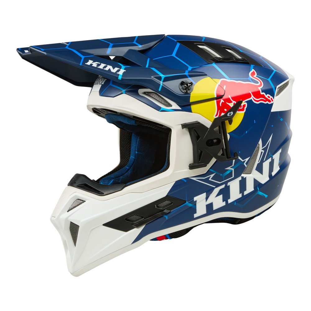 KINI RED BULL EXC Motocross Helm 1.0 blau/weiss