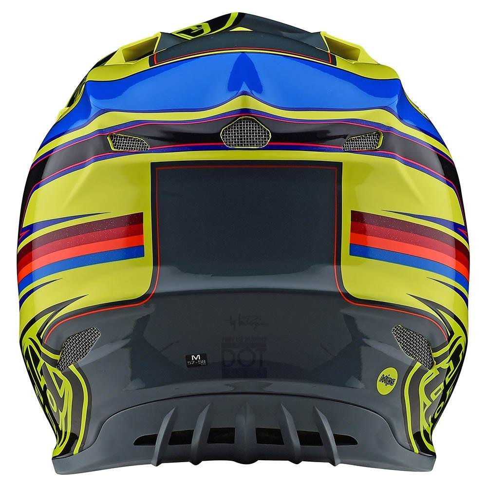TROY LEE DESIGNS SE4 Speed Motocross Helm gelb grau