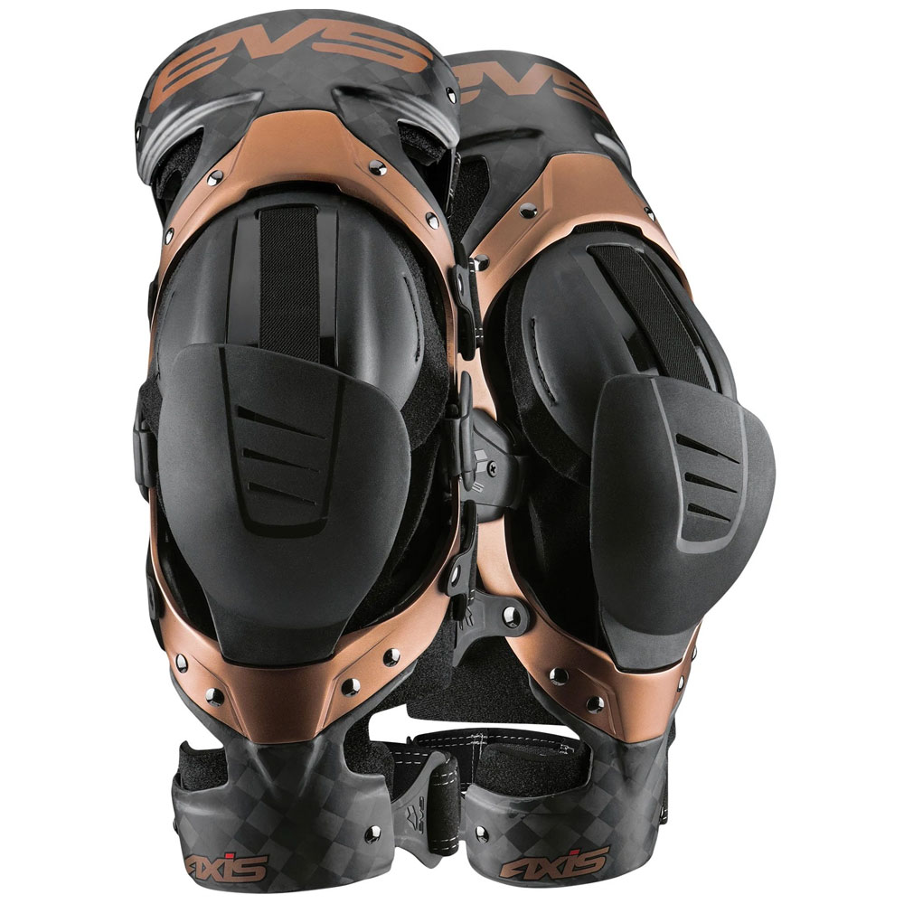 EVS Axis-Pro Knee Brace Knie Orthesen Paar schwarz copper EVS Axis-Pro Knee Brace Knie Orthesen Paar schwarz copper