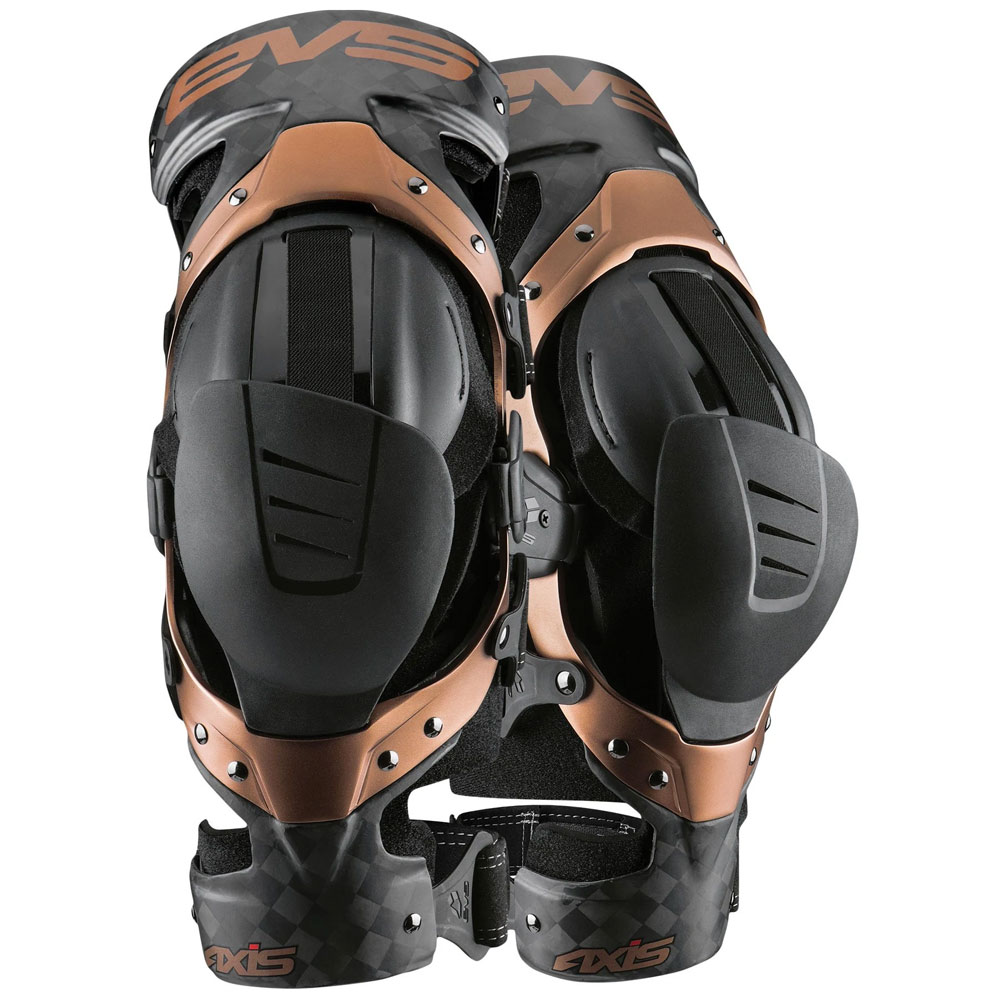 EVS Axis-Pro Knee Brace Knie Orthesen Paar schwarz copper