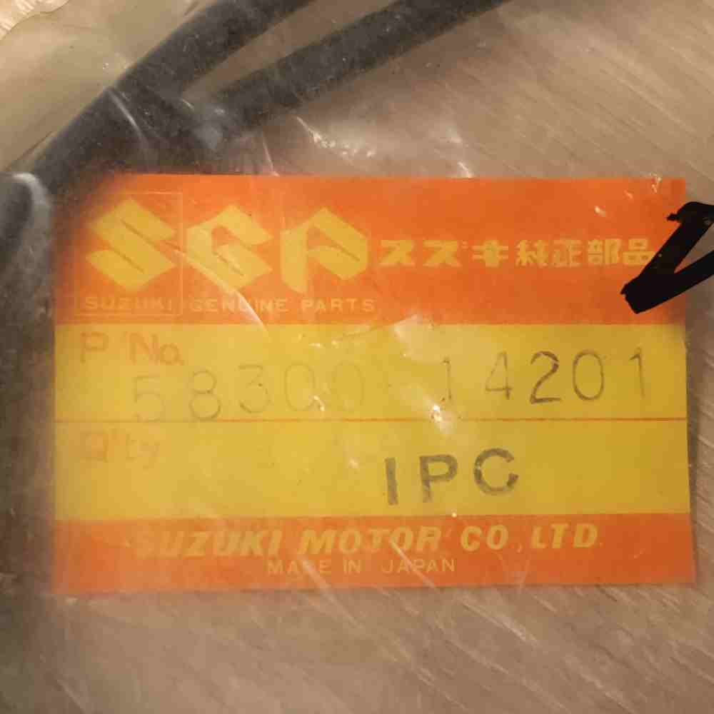 SUZUKI OEM 58300-14201 trottle cable RM250 1981-82 RM465 1981-82