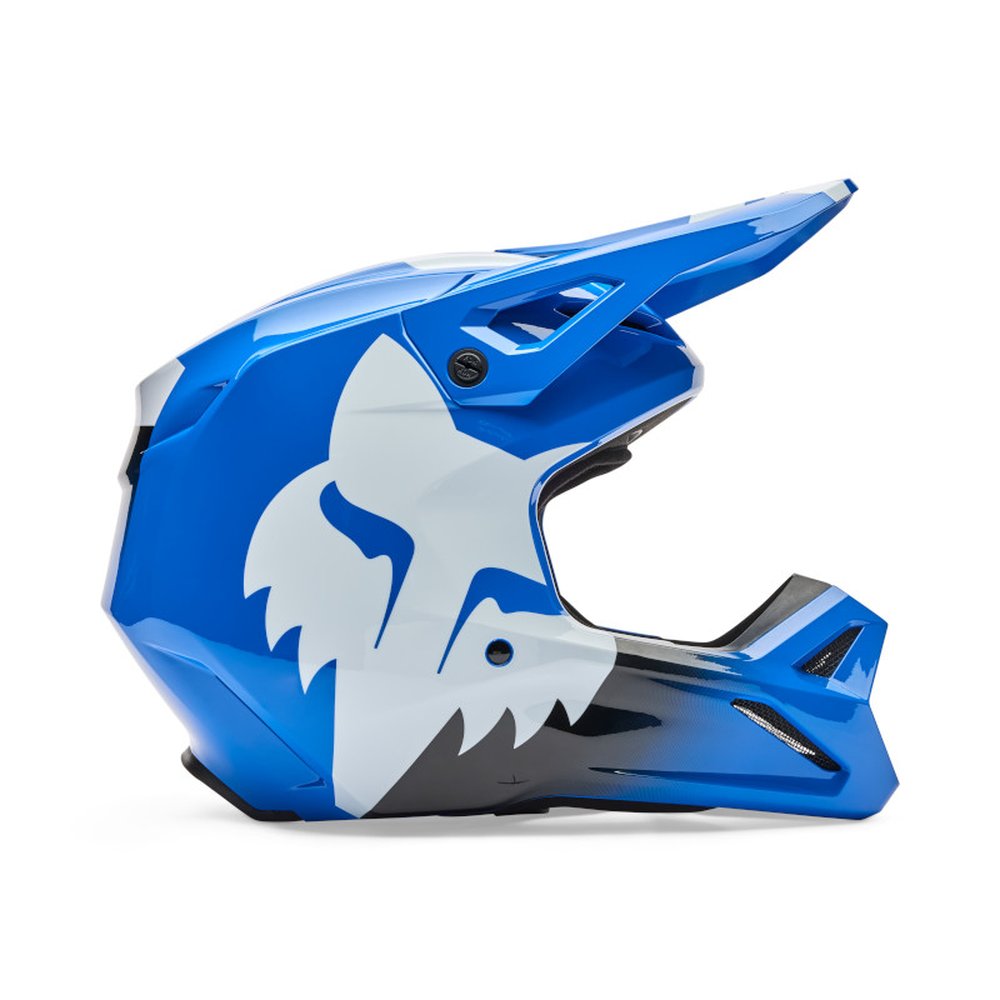 FOX YOUTH V1 SHIELD HELMET Motocross Helm für Kinder Blau