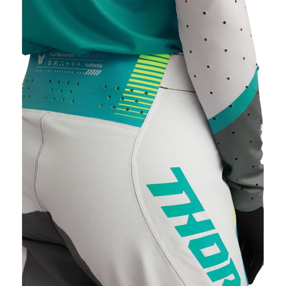THOR Sportmode Velocity Frauen Motocross Hose grau/Aqua blau
