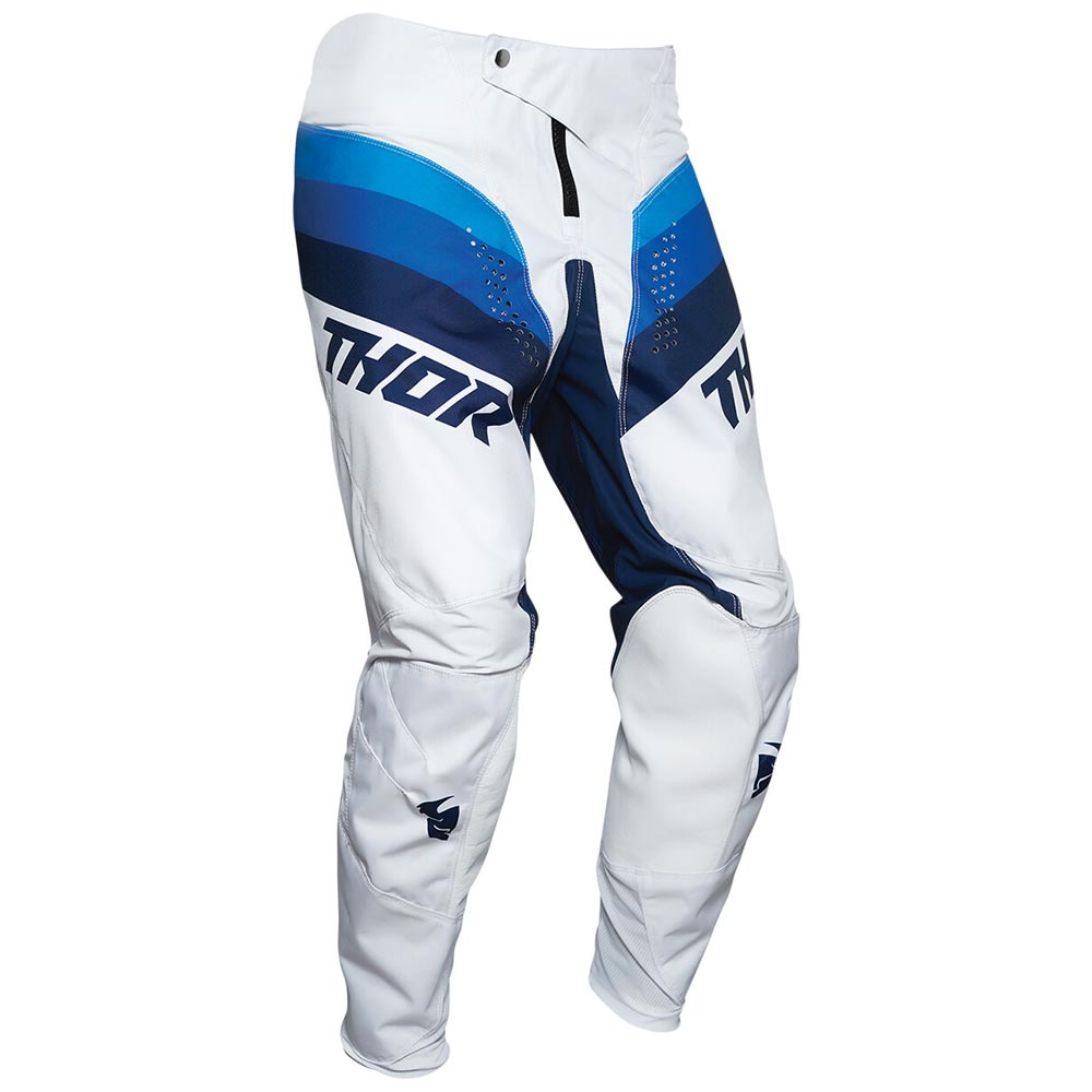 THOR Pulse Racer Kinder Motocross Hose weiss blau