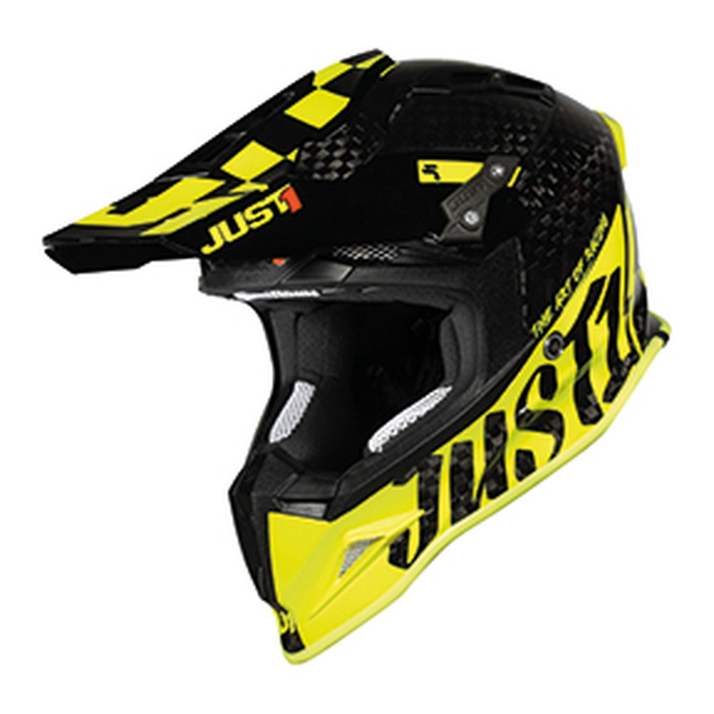 JUST1 J12 Pro Motocross Helm Racer gelb carbon