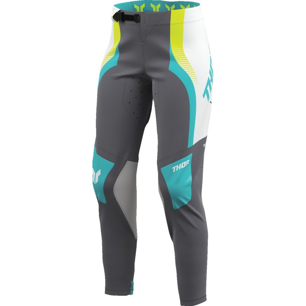 THOR Sportmode Velocity Frauen Motocross Hose grau/Aqua blau