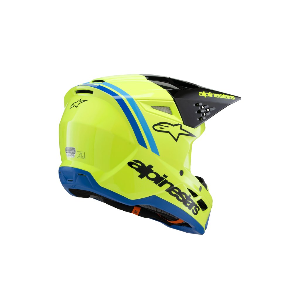 ALPINESTARS Supertech M3 Radium Youth Monster Kinder Motocross Helm gelb schwarz blau ALPINESTARS Supertech M3 Radium Youth Monster Kinder Motocross Helm gelb schwarz blau