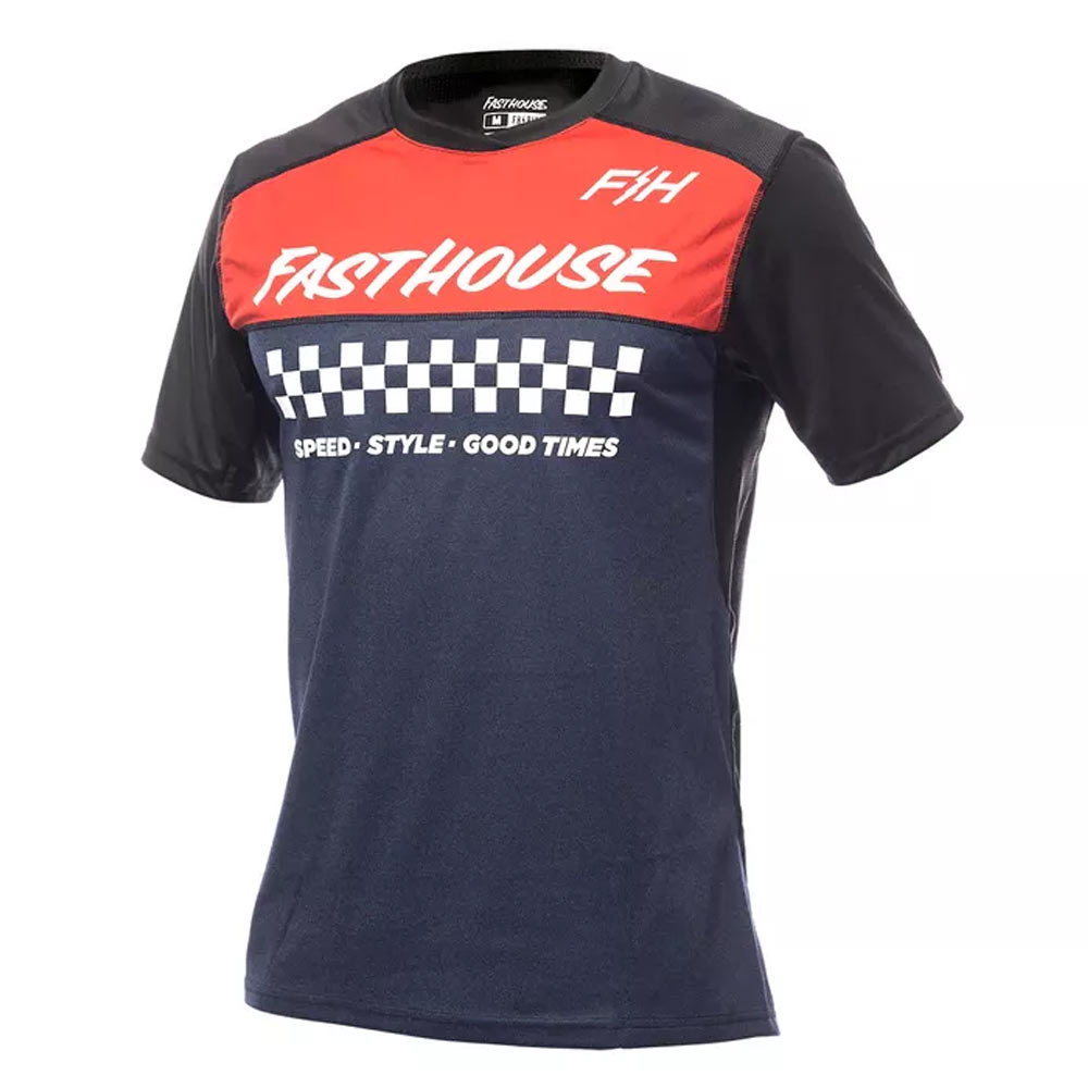 FASTHOUSE Mesa kurzärmliges MTB Jersey rot navy