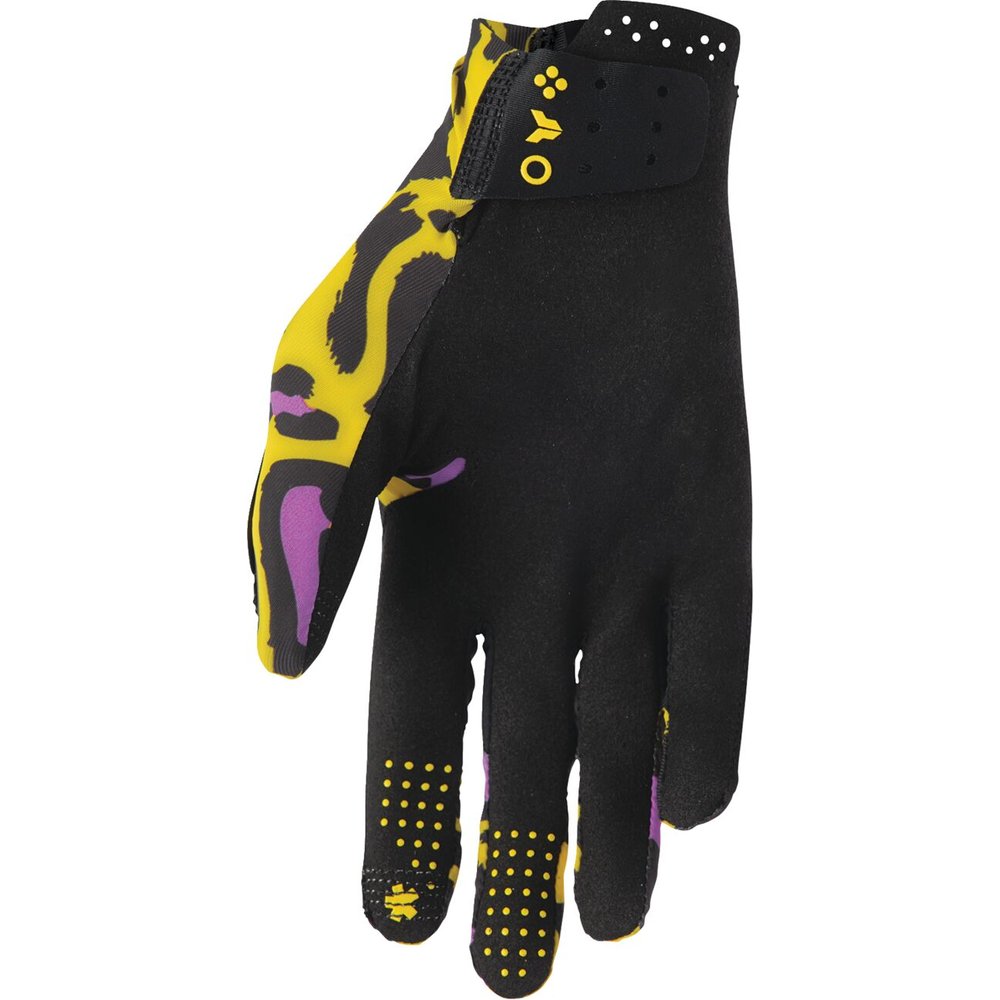 THOR Sportmode Cheetah Handschuhe gelb/lila
