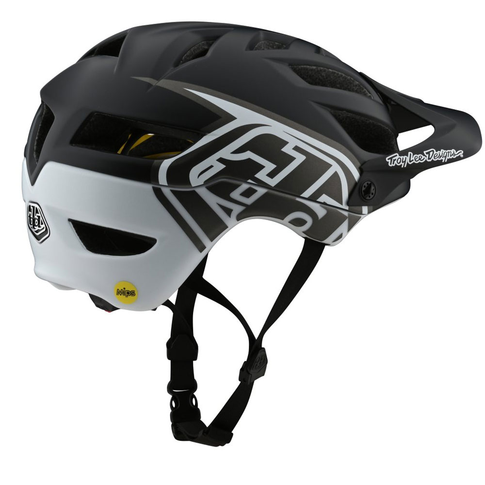 TROY LEE DESIGNS A1 MIPS Classic MTB Helm schwarz weiss