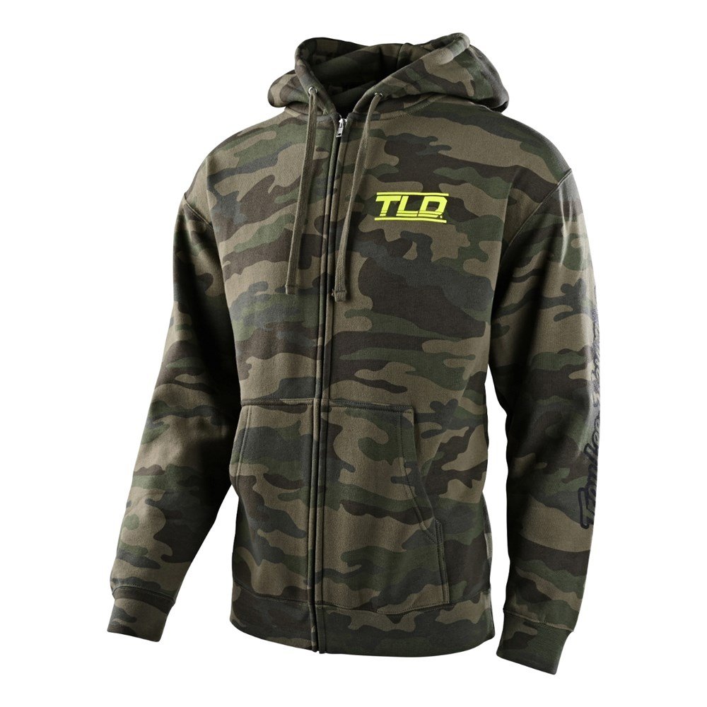 TROY LEE DESIGNS Speed Logo Zip-Up Hoodie camo grün