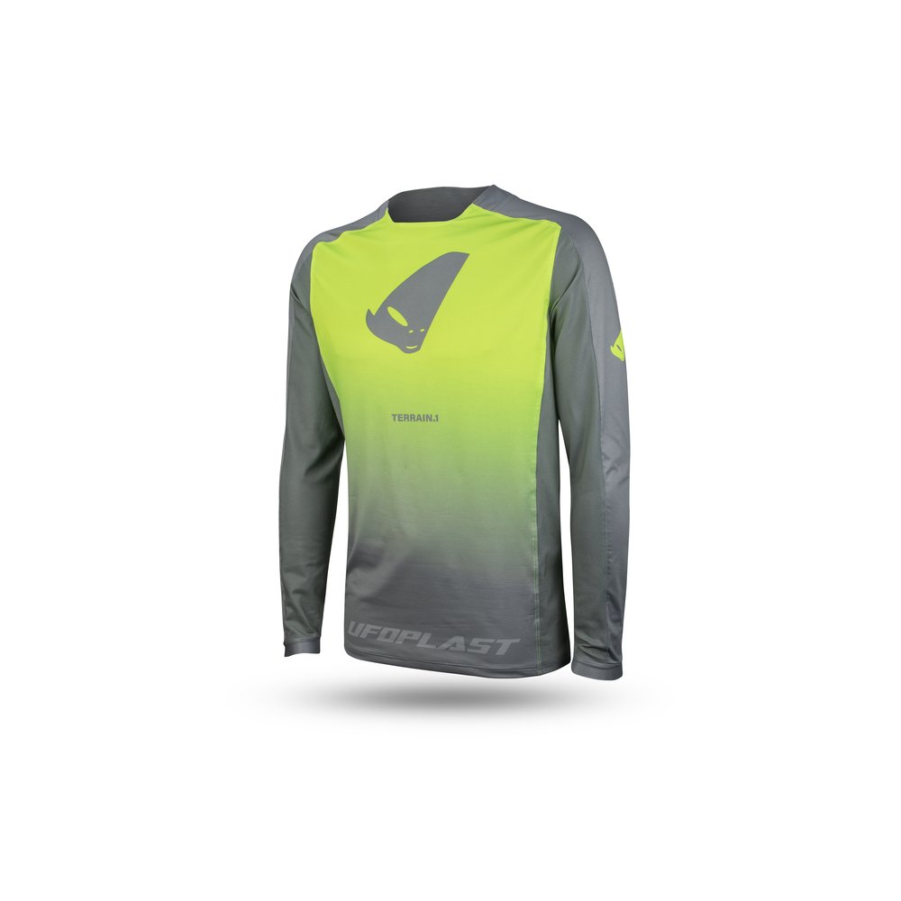 UFO Terrain.1 langärmliges MTB Jersey grau gelb UFO Terrain.1 langärmliges MTB Jersey grau gelb