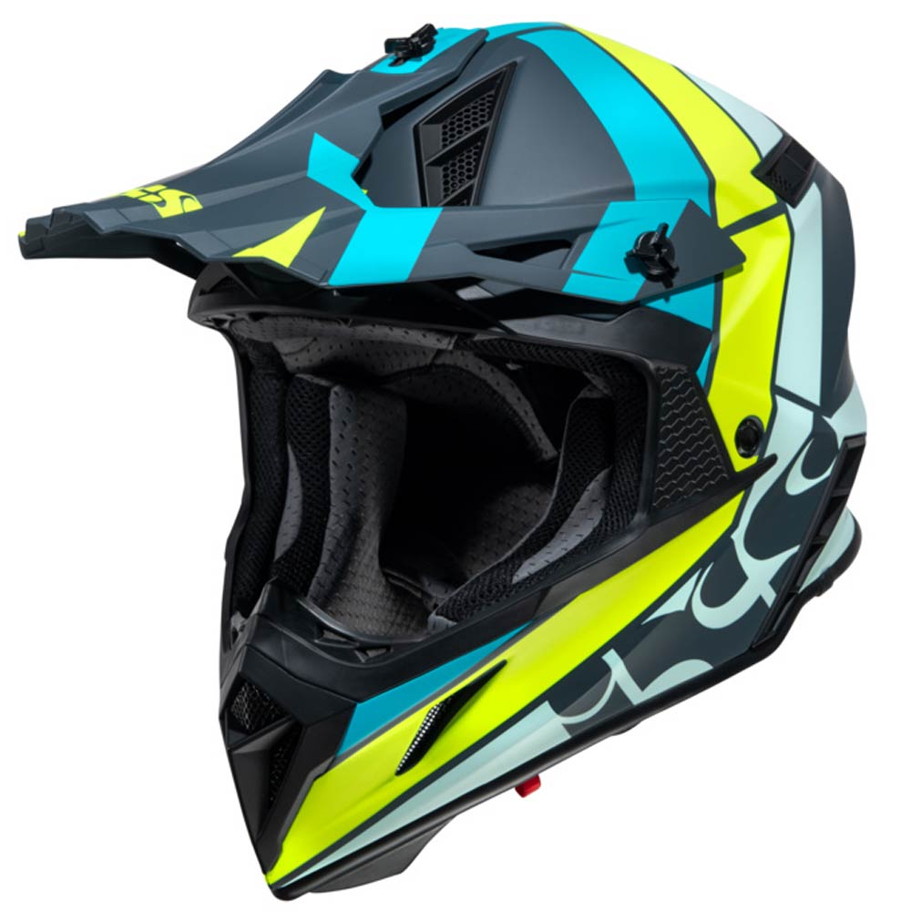 IXS 189 2.0 Motocross Helm matt blau gelb