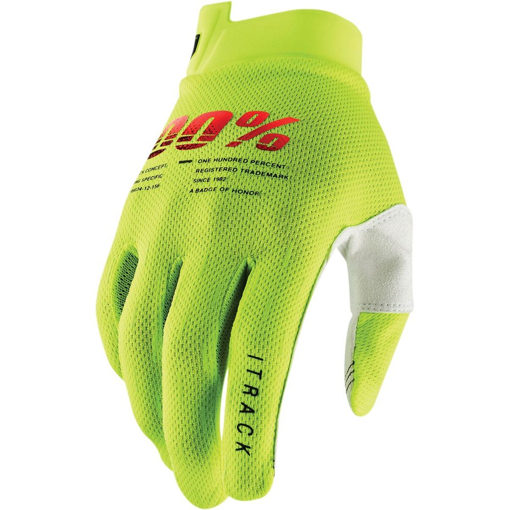 100% iTrack Handschuhe neon gelb